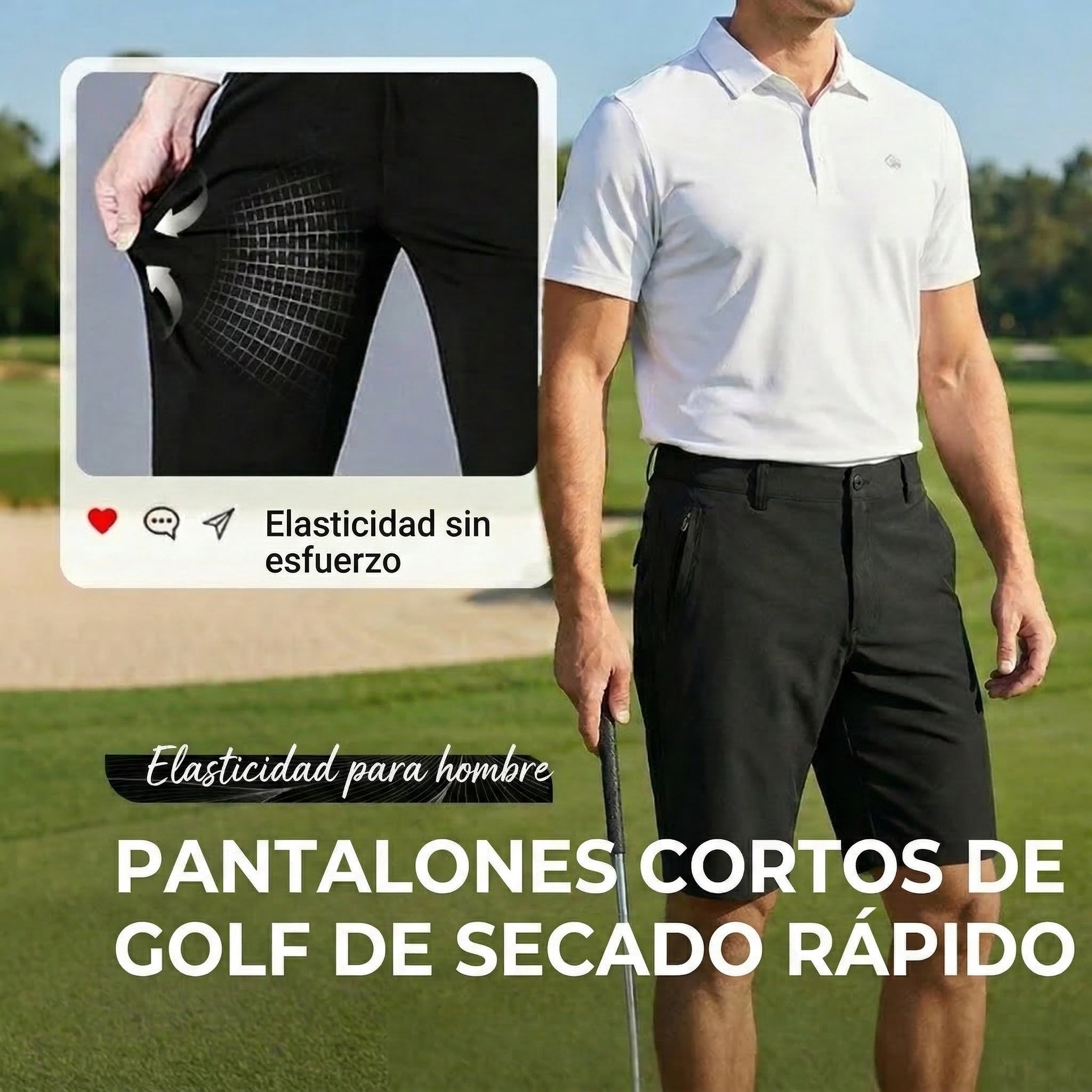 Chino corto elástico