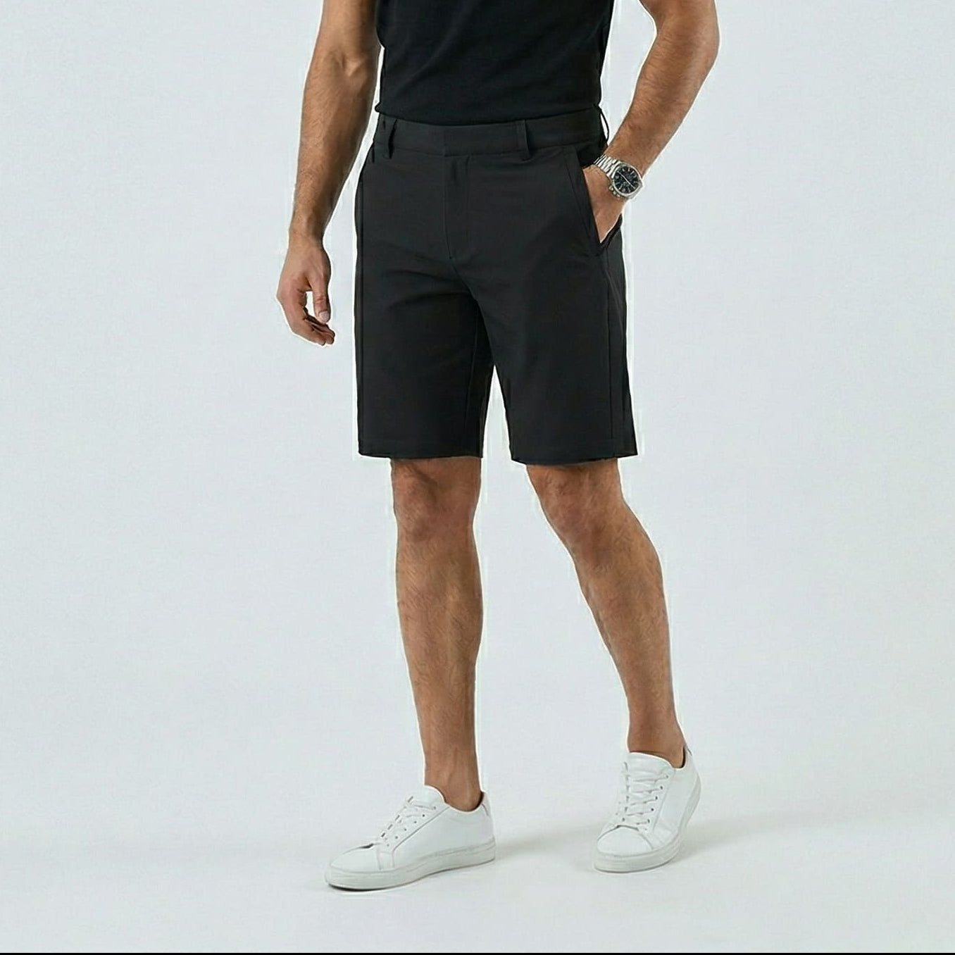 Chino corto elástico