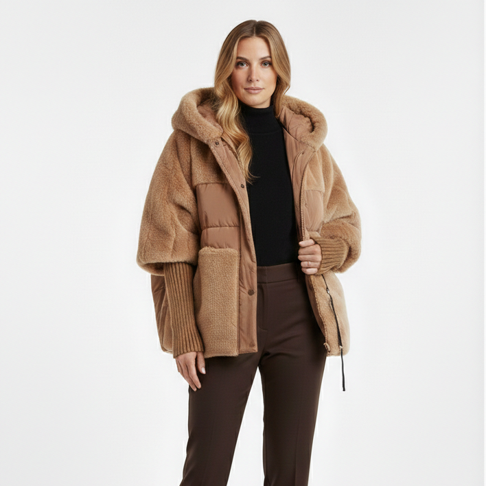 LENA | Chaqueta de plumas elegante con capucha