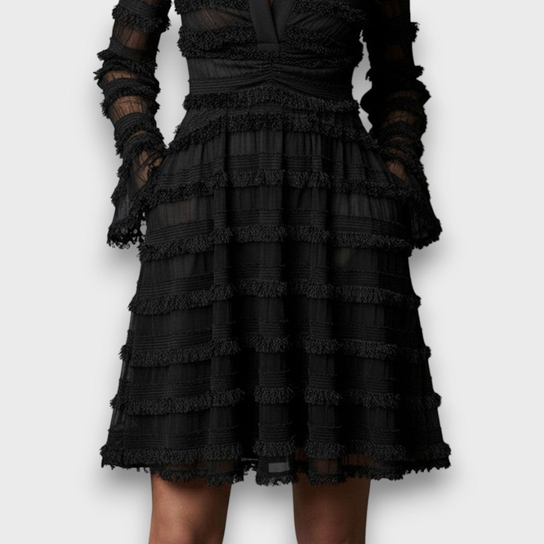 Parisa – Vestido Midi con Flecos